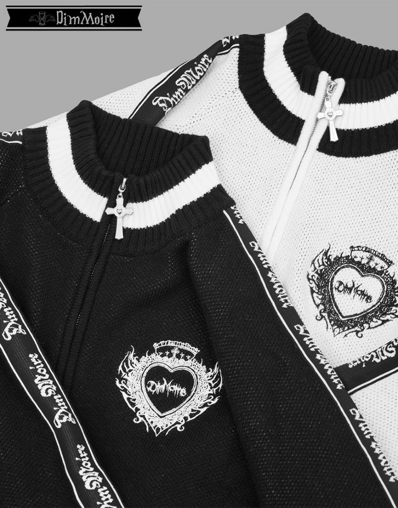 Dimmoire ニット DimMoire【ディムモアール】ニットジャージトップス/White