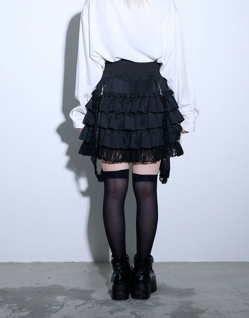 TRAVAS TOKYO【トラバストーキョー】サスペンダー付きフリルパンツ /全2色