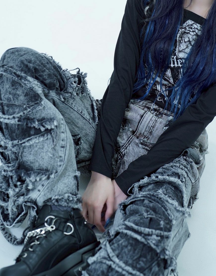 REFLEM【レフレム】レイヤードクラッシュデニム/全2色