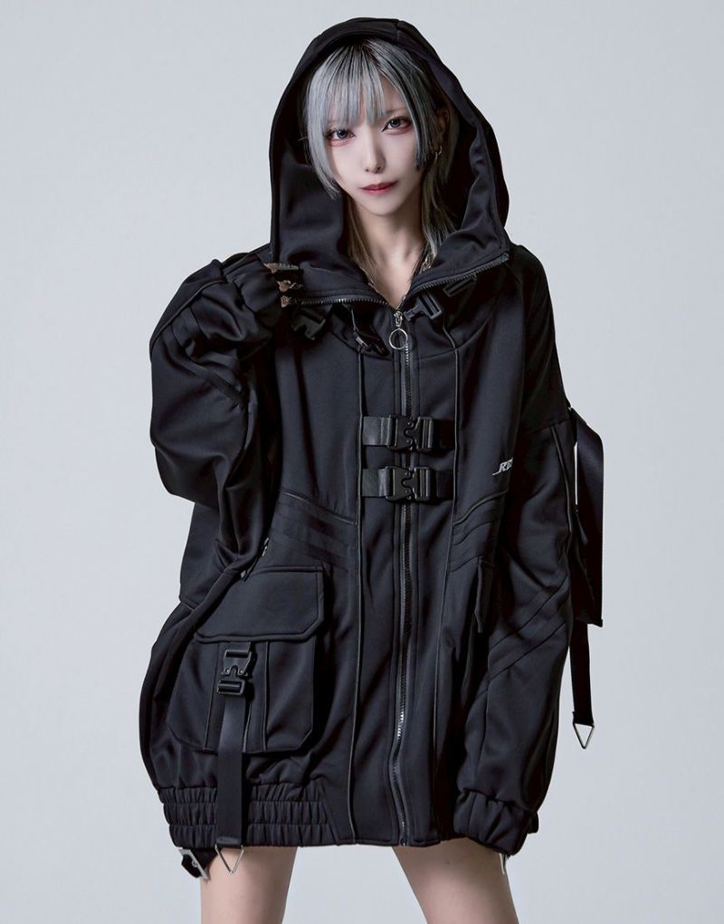 REFLEM レフレム ライン 切り替え ジャージ パーカー 長袖 ホワイト REFLEM レフレム ライン 切り替え ジャージ パーカー 長袖