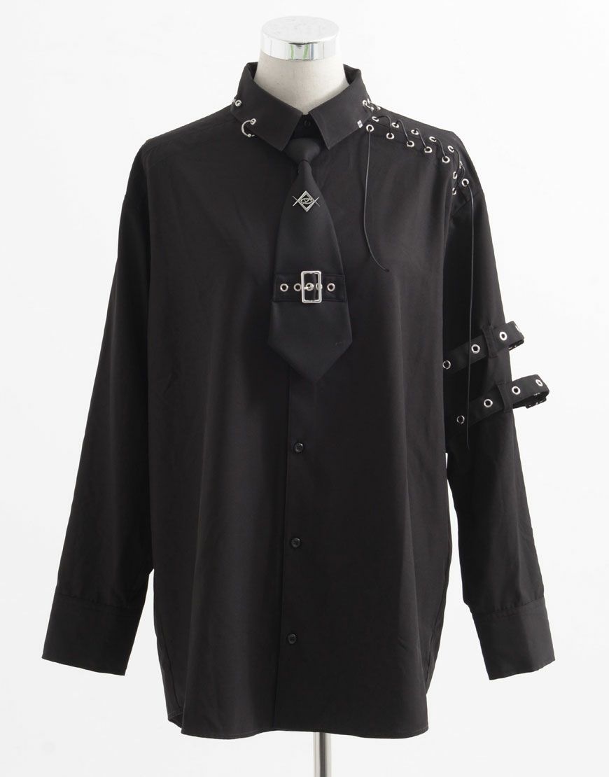 DimMoire ディムモアール zipシャツ ジップシャツ 黒 DimMoire