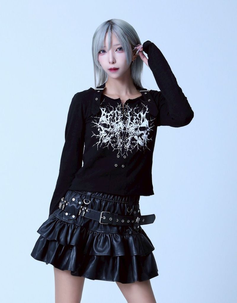 REFLEM【レフレム】ホルターネック長袖カットソー/全2色