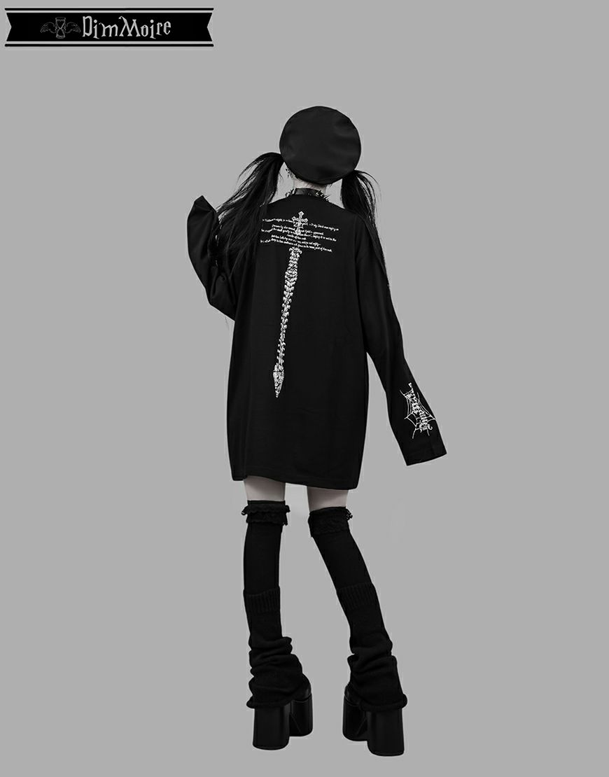 DimMoire【ディムモアール】Webbed Lullaby ロンT/Black