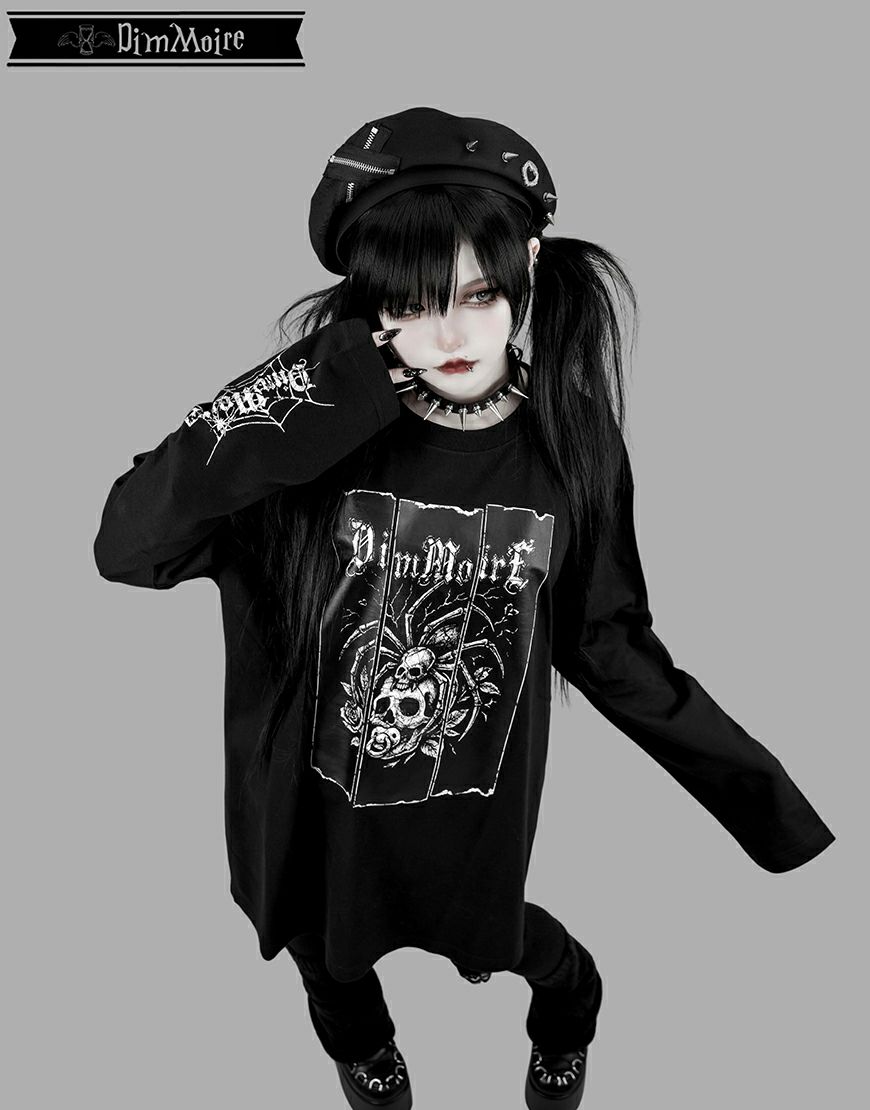 DimMoire【ディムモアール】Webbed Lullaby ロンT/Black