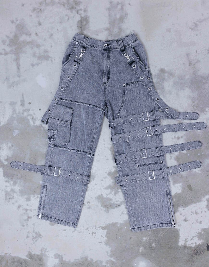 Gamchu【ガムチュ】『Beveluppa/ベベルッパ』 Gamchu【ガムチュ】『Beveluppa/ベベルッパ』Double Knee Belt Pants/全2色