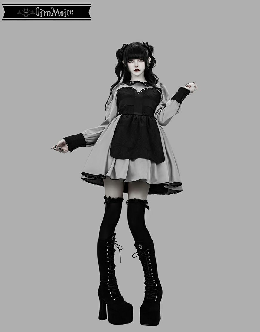 Dimmoire ゴーストメイド十字ドレス ブラック DimMoire【ディムモアール】ゴーストメイド十字ドレス/Gray