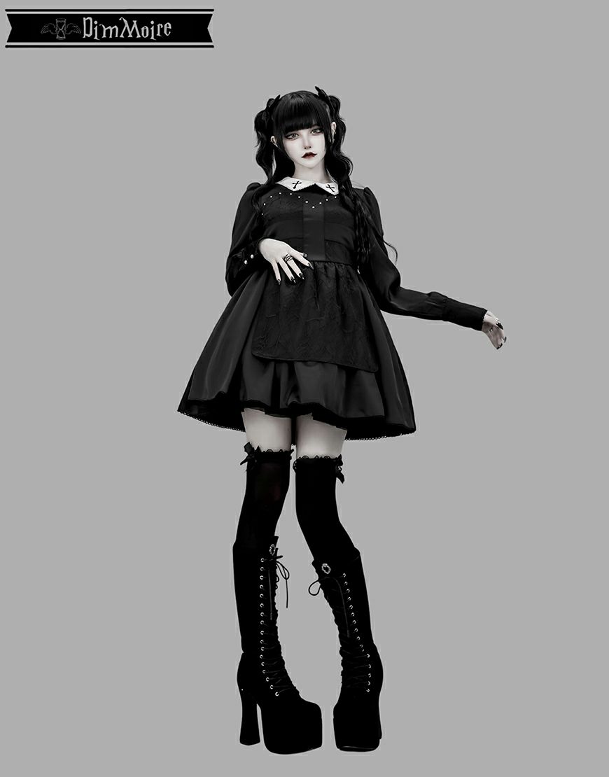 Dimmoire ゴーストメイド十字ドレス ブラック DimMoire【ディムモアール】ゴーストメイド十字ドレス/Black