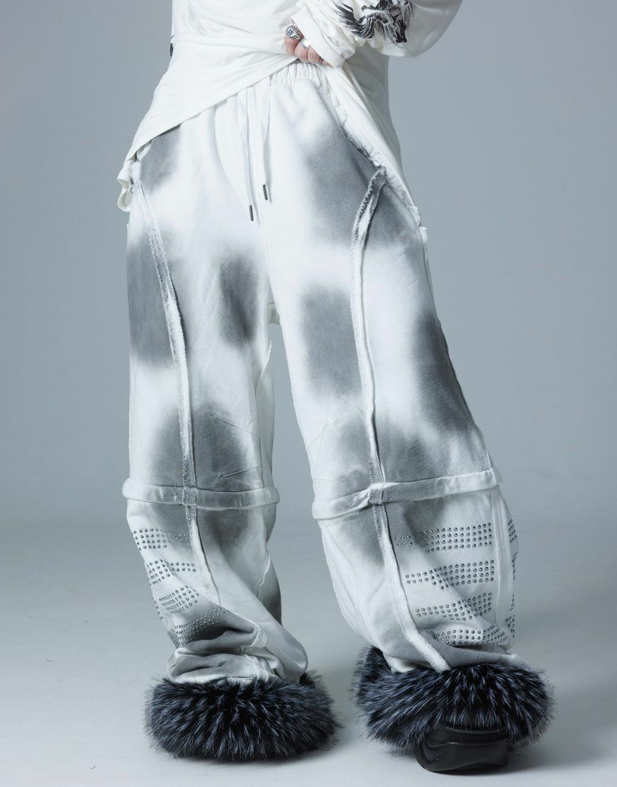 DimMoire【ディムモアール】ロゴプリントジャージパンツ/White