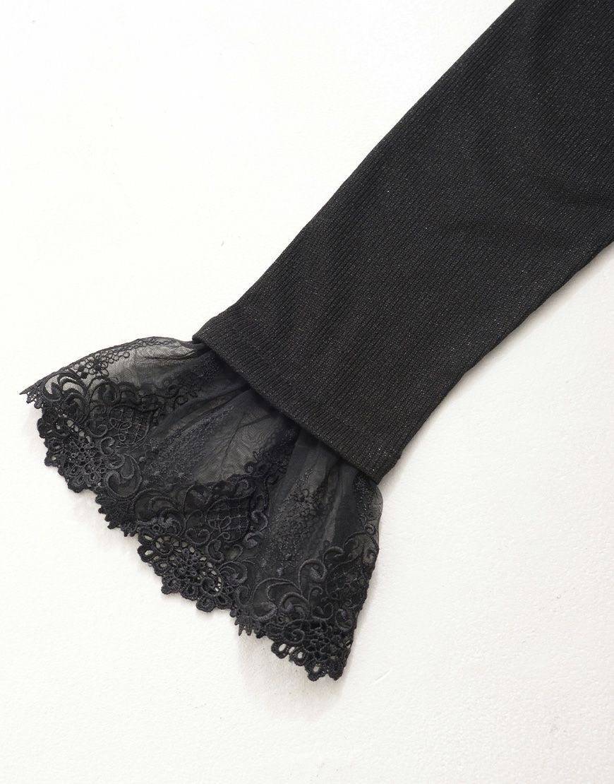 ililil【イルイルイル】地雷ちゃんの覗かせクロスリブカットソー/全1色