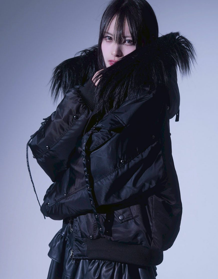 e*a様 REFLEM レフレム スタッズ付きナイロンN2Bジャケット ブラック REFLEM【レフレム】スタッズ付きナイロンN2Bジャケット/全2色