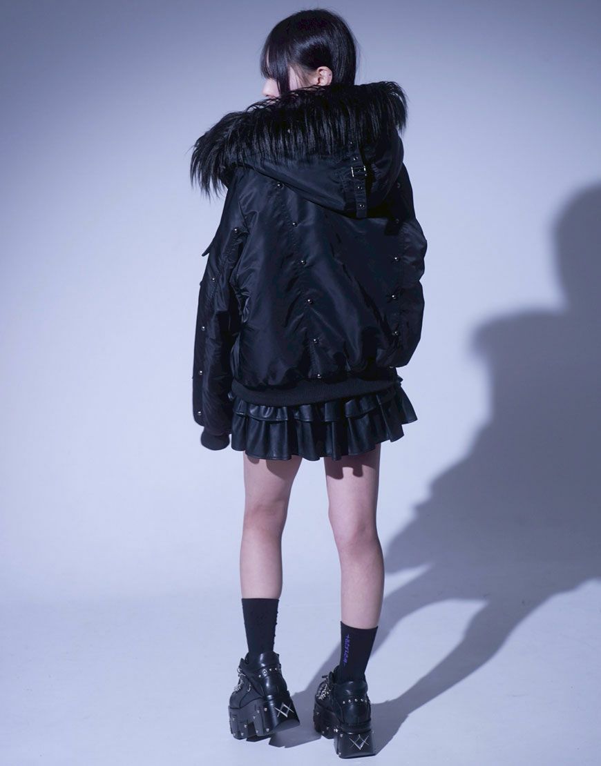 REFLEM【レフレム】スタッズ付きナイロンN2Bジャケット/全2色