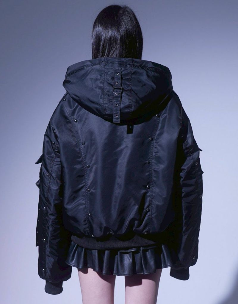 REFLEM【レフレム】スタッズ付きナイロンN2Bジャケット/全2色