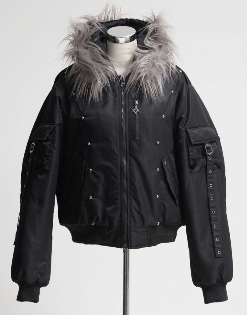 REFLEM【レフレム】スタッズ付きナイロンN2Bジャケット/全2色