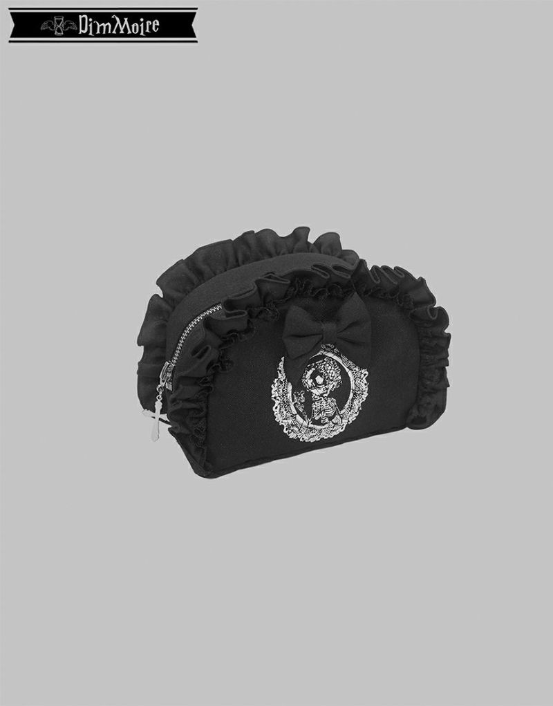 DimMoire【ディムモアール】Baby Skull フリルポーチ/Black