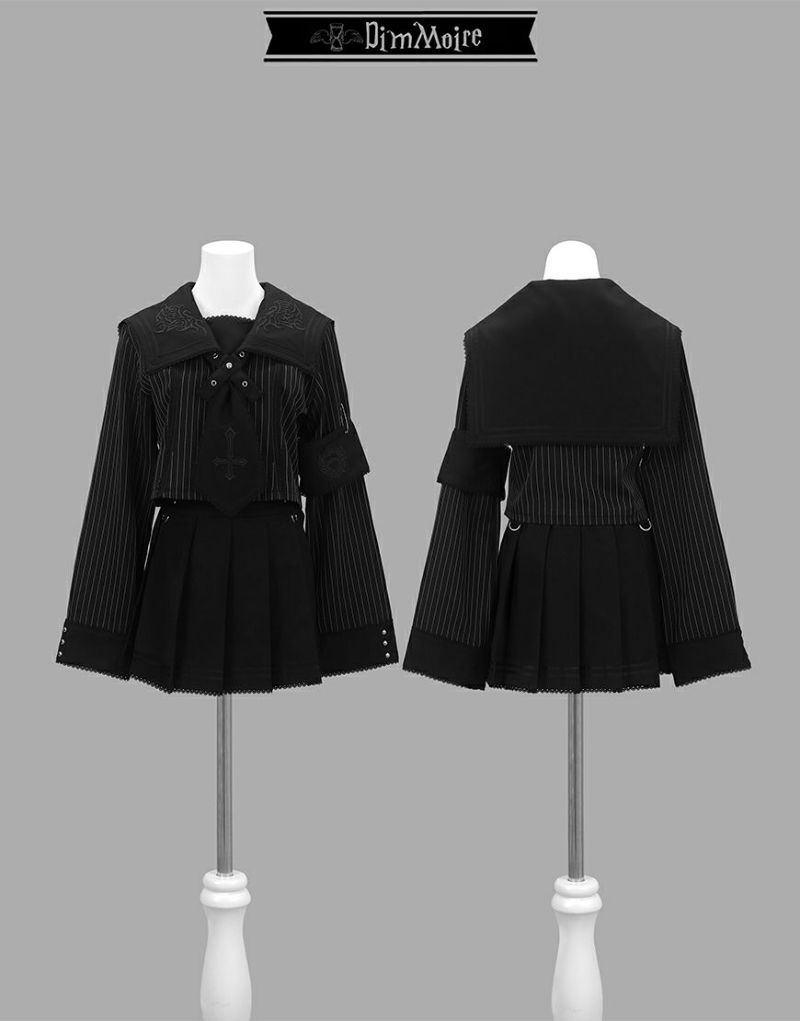 dimmoire セットアップ DimMoire【ディムモアール】DimMoire学園セーラーSETUP/Black