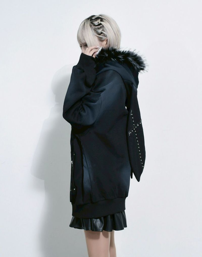 REFLEM【レフレム】ファー付きうさ耳ジップパーカー/全2色