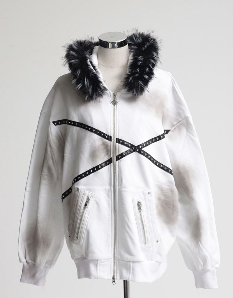 REFLEM【レフレム】ファー付きうさ耳ジップパーカー/全2色