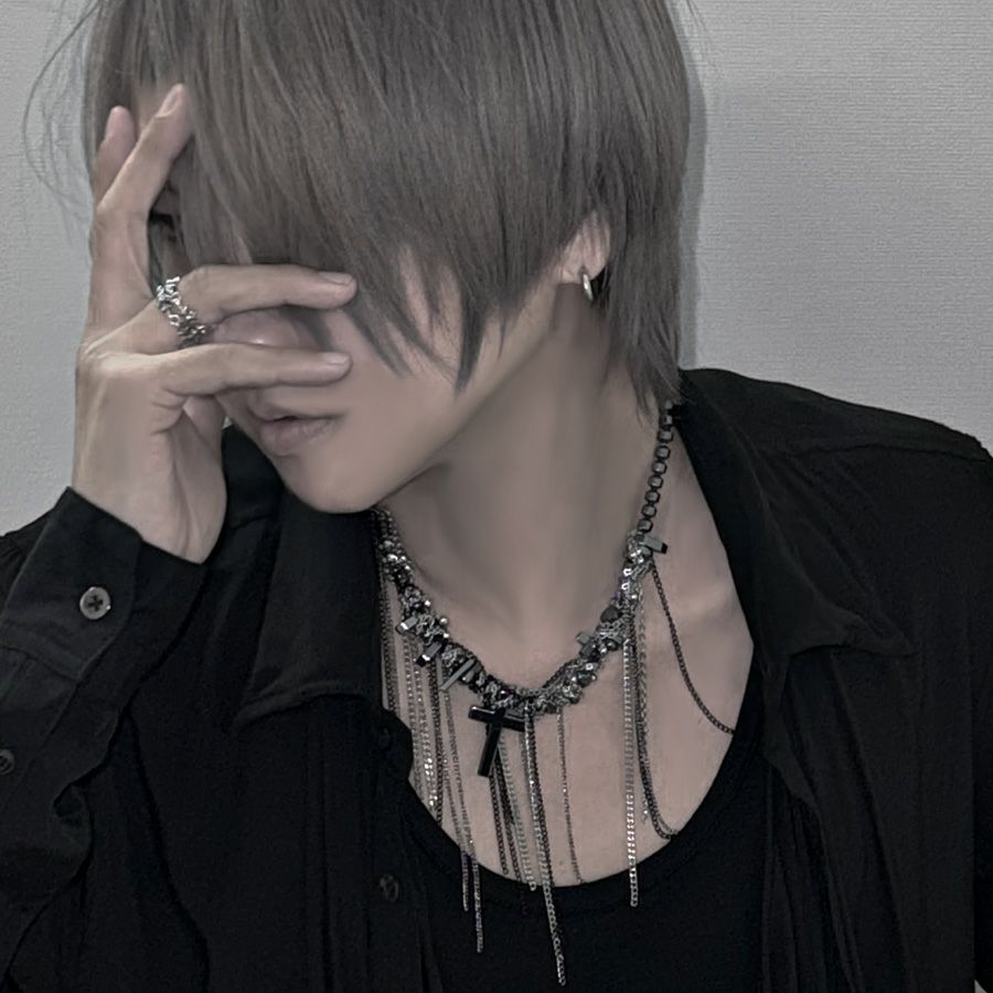 NOVESSEL【ノベセル】多重巻きチェーンクロスチャームネックレス/全1色